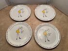 Set of 4 Pottery Barn Hot Mama 8 Inch Dessert Salad Plates Advice From Mom NWOT