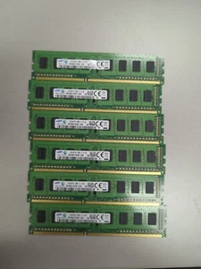 6- Samsung Memory SDRAM DDR3 2GB 12800U M378B5773CHO-CKO 1Rx8 Ram Lof Of 6 - Picture 1 of 2