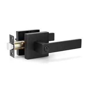 KNOBWELL New Black Door Handle Lever Lock Passage Privacy Dummy Function Square - Picture 1 of 67