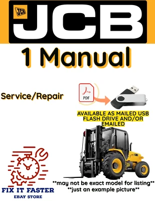 JCB 940 CARRETILLA ELEVADORA TERRENO ÁSPERO SERVICIO TALLER REPARACIÓN MANUAL PDF USB Foto 1 de 3
