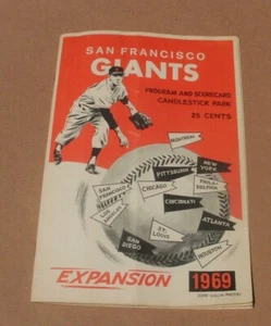 1969 SF San Francisco Giants vs Pittsburgh Pirates Program - Picture 1 of 3
