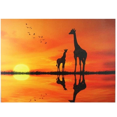 Northlight Safari Sunset LED Back Lit Giraffe Baby Wall Art 11.75� x 15.75� - Image 1 of 3