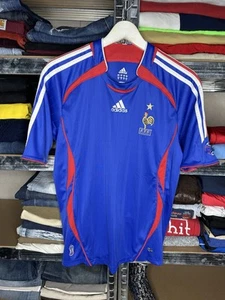 Camiseta de fútbol local de Francia 2006 Adidas camiseta de fútbol azul camiseta nacional - Imagen 1 de 7