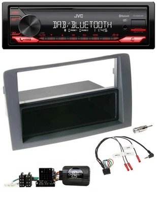 JVC Bluetooth USB DAB Lenkrad Autoradio für Fiat Idea 2006-2011 grau - Bild 1 von 4