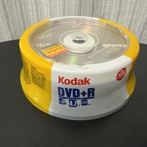 KODAK 8X Blank DVD+R 4.7 GB (25 Pack) Sealed 120 Min - Picture 1 of 5