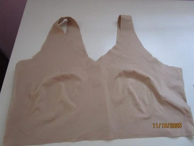 全新 Hanes 米色文胸 G561/HB61 全覆盖 T 恤文胸 3XL 尼龙和氨纶 — 第 1/4 张图片