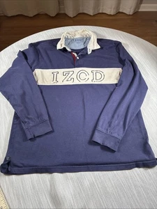 Vintage Izod 1990s Logo Rugby XL 100% cotton (paper tag) Made in Pakistan - Picture 1 of 8