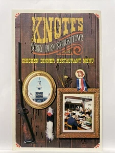 Knott's Berry Farm & Ghost Town 1960s Chicken Dinner Menu - Picture 1 of 2