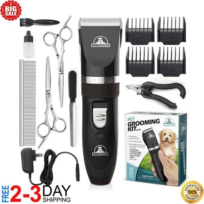 Cortapelos para Perros para Abrigos Gruesos | Kit de Acicalamiento Profesional, Bajo Ruido, Recortadora Recargable Foto 1 de 4