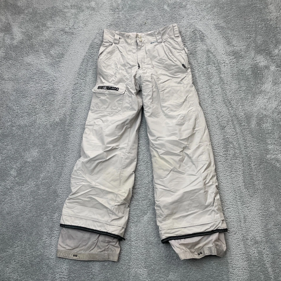 Burton Pants Boys Large White Ski Snowboarding Straight Leg Thermal Insulated - Image 1 of 4