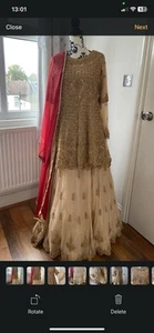 Brand New - Never been worn- Gold lehngha / wedding dress - Picture 1 of 14