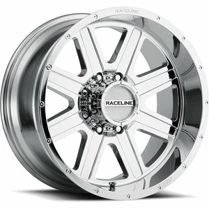 17x9 Chrome Wheels Raceline 940C Hostage 8x6.5/8x165.1 12 (Set of 4) 125.2 - Picture 1 of 3