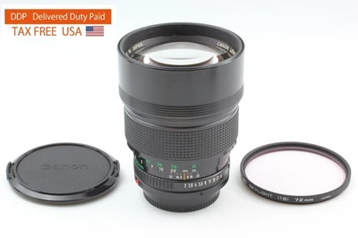 Duty-Free US【MINT】 Canon New FD NFD 135mm f/2 Telephoto Portrait MF lens JAPAN - Image 1 of 4