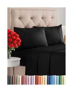 King Size 4 Piece Sheet Set - Comfy Breathable & Cooling Bed Sheets Set - Hot... - Picture 1 of 8