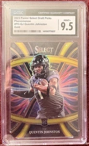 Selecciones selectas del draft Phenomenon Gold Prizm 2023/10 Quentin Johnston CGC 9,5 RC - Imagen 1 de 2