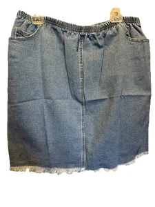 WOMEN'S DUO MATERNITY DENIM Skirt XL ELASTIC COTTON BLEND - Picture 1 of 3