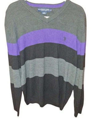 US Polo Assn. Suéter negro y putple para mujer talla XL Foto 1 de 4