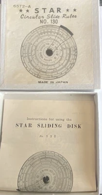 Vintage STAR NO. 130 Circular Slide Rule w/box & instructions Made in Japan NEW - Image 1 of 4