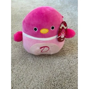 Original Squishmallows Della Pink Penguin Plush Toy 8" Monogrammed Letter D - Picture 1 of 8
