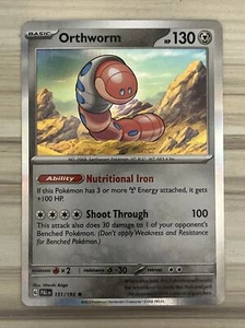 Pokémon TCG Orthworm Scarlet & Violet - Paldea Evolved 151/193 Holo Holo Rare - Picture 1 of 2