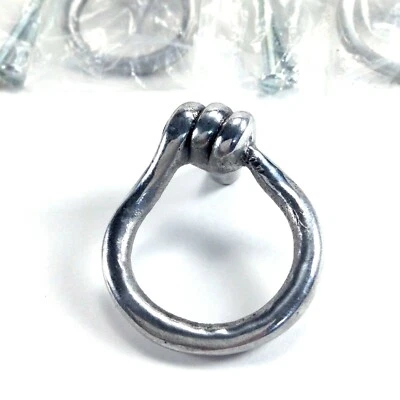 Perillas anilladas tiradores de bucle de cajón 9 artículos para el hogar Atlas II tono plateado NUEVO Foto 1 de 4