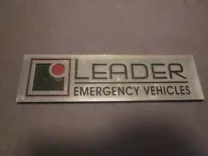 LEADER EMERGENCY VEHICLES Fire Trucks Nameplate METAL EMBLEM Trim - Bild 1 von 6