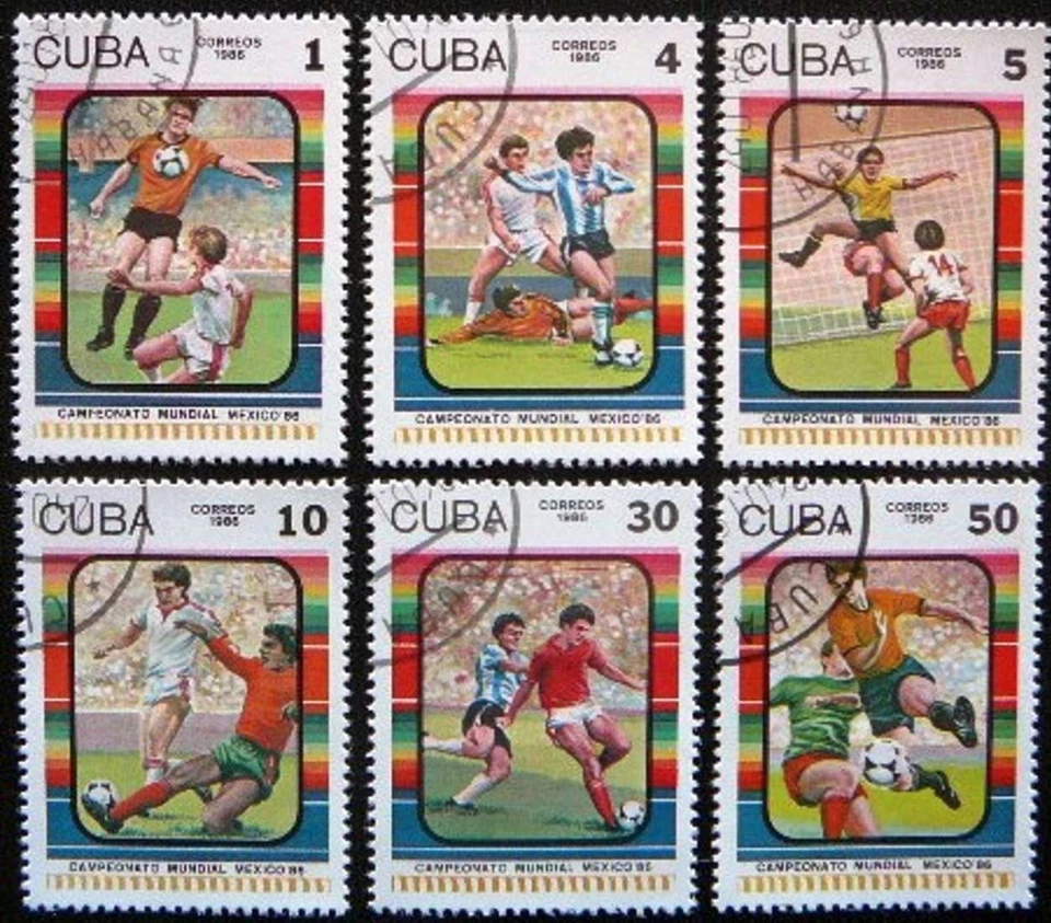 sCUBA Sc# 2825-2830  WORLD CUP of SOCCER football CPL SET of 6  1986  used cto - Image 1 of 1