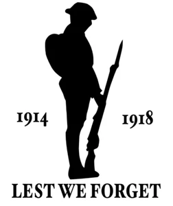 Lest We Forget Heroes Soldier/Military/Charity Car/Van Sticker 1914-1918 Decal - Picture 1 of 2