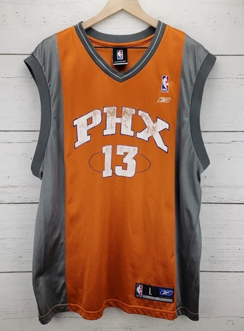 Reebok NBA Phoenix Suns #13 Steve Nash Jersey Men's Size L Faded letters/numbers Cover