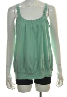 Camiseta sin mangas de algodón con cuello redondo Emma & Sam verde menta talla S para mujer Foto 1 de 4