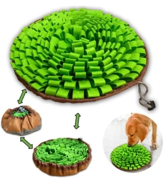 Feed Puzzle Mat for Dogs, Interactive for Boredom Encourages Nature Pet Snuffle  - Image 1 of 3