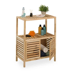 Scaffale Bagno Armadietto Legno Noce Mobiletto Cucina 2 Ripiani 86x67,5x35,5 cm - Foto 1 di 8