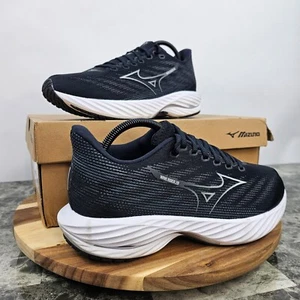 Women's Mizuno Wave Rider 28 Size 11 Black/ White Running Shoes J1GD240322 - Picture 1 of 16