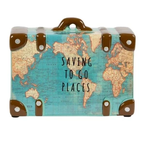 Vintage Map Money Bank-Saving To Go Places Sass & Belle - Bild 1 von 8