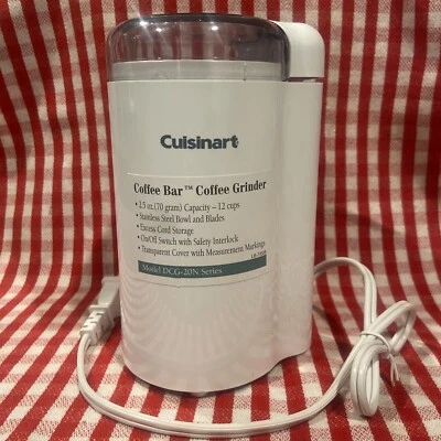 Molinillo de barra de café Cuisinart DCG-20N hasta 12 tazas ligeramente usado Foto 1 de 4