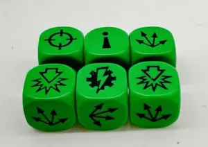 6 dice Battlefleet Gothic Warhammer 40k BFG green D6 Dice set - Picture 1 of 2