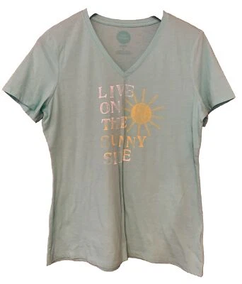 Life Is Good Classic Fit Live On The Sunny Side Med SS Tee Aqua - Image 1 of 4