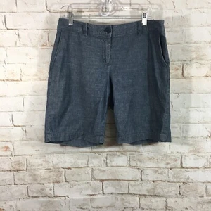 Ann Taylor Loft Damenshorts Größe 8 vorne flach blau Freizeit Original Wandern - Bild 1 von 9