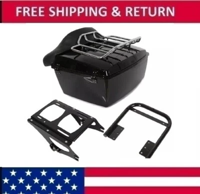 King Pack Trunk Pad Rack de Montagem para Harley Tour Pak Street Glide Road King 09-13 - Imagem 1 de 4