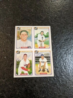 Donruss Hall of Fame Heroes 1983 béisbol 4 tarjetas sin cortar publicidad hoja promocional Foto 1 de 2