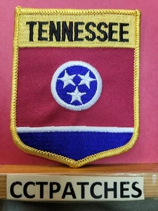 TENNESSEE STATE FLAG SHIELD SOUVENIR PATCH - Picture 1 of 2