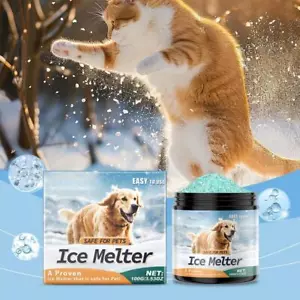 Pet-Friendly Ice Melt–Fast-Acting Magnesium Chloride Formula, Safer for Pets Hot - Foto 1 di 15