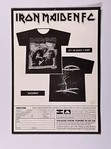 Iron Maiden Fan Club Flyer Order Form Official Orig Merchandise Leaflet 1992 - Picture 1 of 12