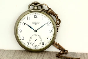 Longines VINTAGE mechanical Swiss POCKET WATCH 1920's exc working cond. 37.93 - Picture 1 of 11