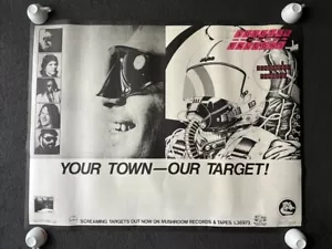 Jo Jo Zep And The Falcons - Screaming Targets Oz Promo Tour Poster Original - Picture 1 of 11
