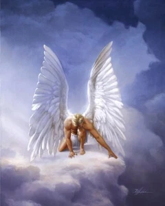 Danny Hahlbohm at your service 8x10 print Angel with wings on a cloud - Picture 1 of 1