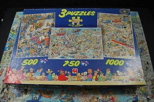 Jan Van Haasteren UNITED EUROPE, ASSEMBLY LINE, SOME LIKE IT HOT 3 in 1 Puzzle - Picture 1 of 24