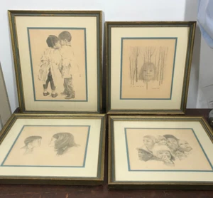 Vintage Lot of 4 Martha Perske Framed Prints - Picture 1 of 5
