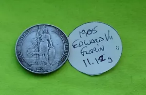 1905 Silver EDWARD VII (1902 - 1910) FLORIN UK Coin 11.12grams (c) S3981 ESC923 - Picture 1 of 3