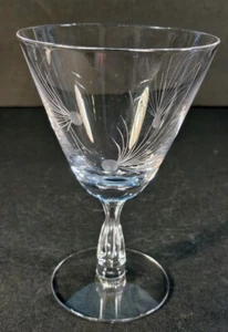 Fostoria Wine or Water Goblets Set of Seven Pine Pattern 1950s Mid Century - Picture 1 of 5
